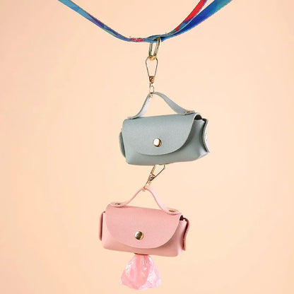 Stylish Pet Bag Holder Faux Leather Pet Poop Bag Holder