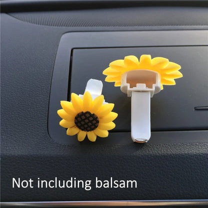 Car Fashion Multiflora Sunflower Car Air Outlet Fragrant Perfume Clip Air Freshner