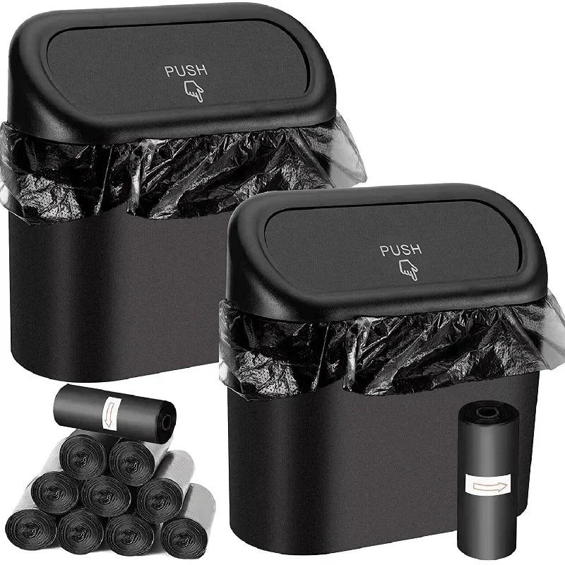 3Pcs Car Trash Can (with Lid) Contains 60 (300) Garbage Bags