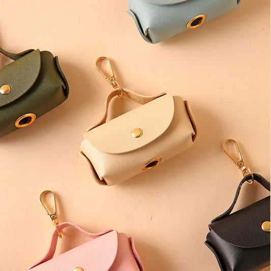 Stylish Pet Bag Holder Faux Leather Pet Poop Bag Holder