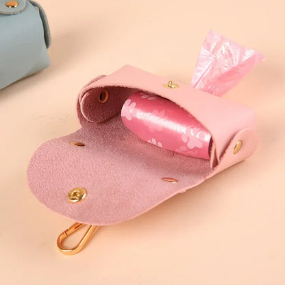 Stylish Pet Bag Holder Faux Leather Pet Poop Bag Holder